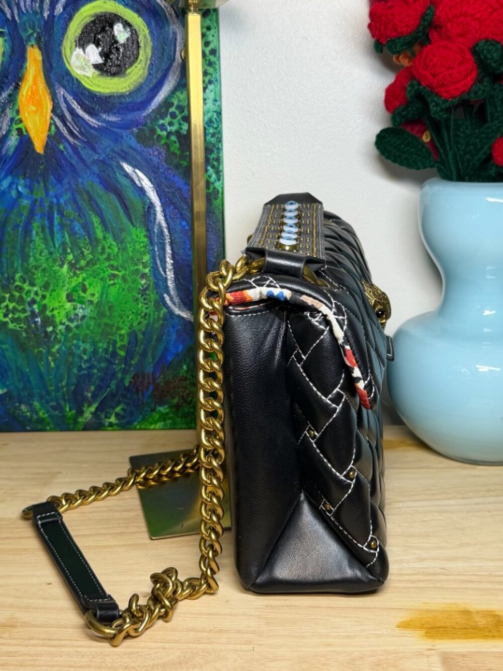 Kurt Geiger Medium Leather Kensington Evil Eye Bag EUC - RARE - Picture 3 of 10